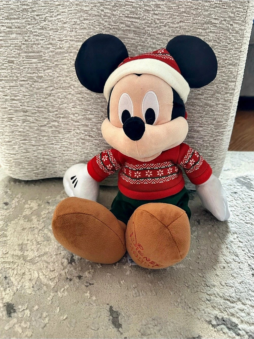 Disney Mickey Mouse Holiday Plush Toy Red & Black